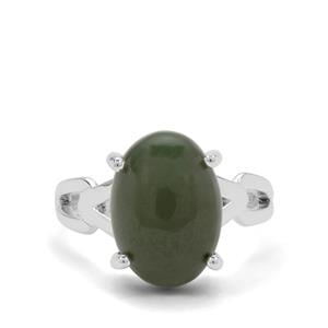 6.50ct Nephrite Jade Sterling Silver Aryonna Ring 