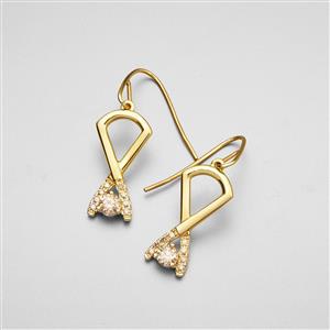 Champagne Argyle Diamond Earrings in 9K Gold 0.52ct