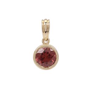 Umba Valley Red Zircon Pendant in 9K Gold 2cts