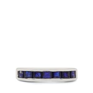 Blue Sapphire Sterling Silver Ring 2cts