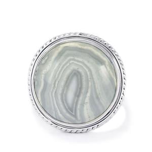 Botswana Agate Ring in Sterling Silver 13.00ct