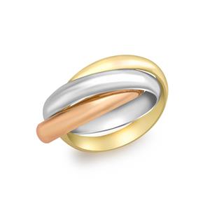 Three Colour 9k Gold Russian Wedding Ring