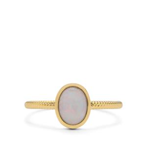 0.70ct Coober Pedy Opal 9K Gold Ring 