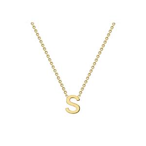 Letter 'S' Necklace  in 9K Gold 43cm/17' 