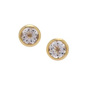 1ct Idar Pink Morganite 9K Gold Earrings