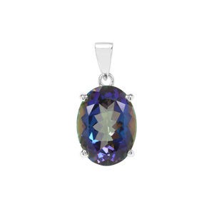 Mystic Blue Topaz Pendant in Sterling Silver 11.55cts