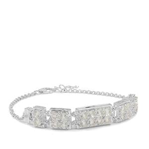Champagne Serenite Bracelet with White Zircon in Sterling Silver 3.45cts