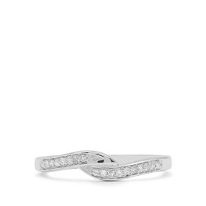 1/8ct Diamond Sterling Silver Ring