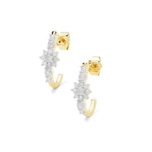 1/2ct GH Diamonds 9K Gold Earrings