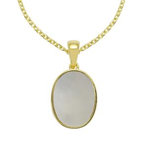 Mother of Pearl Pendant Necklace in Vermeil (16x12mm)