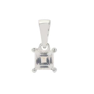 0.65cts White Topaz Sterling Silver Pendant 