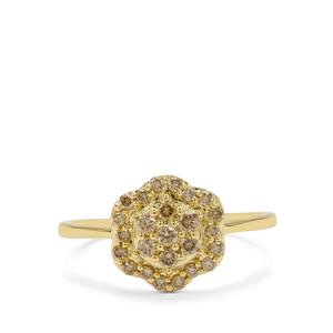 1/3ct Champagne Argyle Diamond 9K Gold Ring 