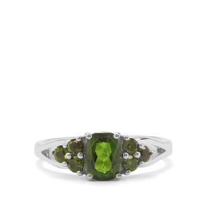 1.27ct Chrome Diopside Sterling Silver Ring 