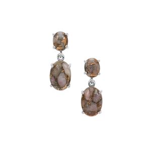 16.50ct Copper Mojave Pink Opal Sterling Silver Aryonna Earrings