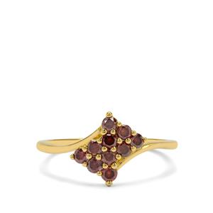 1/2ct Purple Diamonds 9K Gold Ring