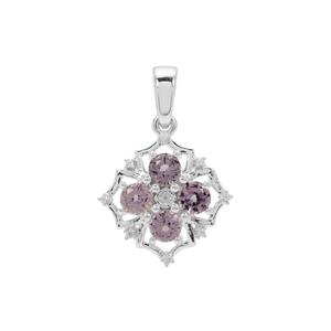 Burmese Spinel Pendant with Natural Zircon in Sterling Silver 1.40cts