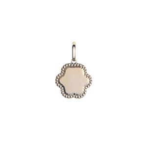 9ct Gold Dotted-Edge-Flower Pendant 0.42g