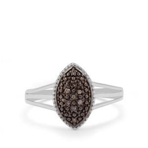 1/20ct Champagne Diamond Sterling Silver Ring