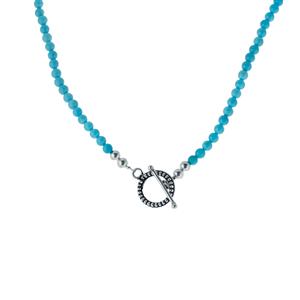 33.05cts Sleeping Beauty Turquoise Sterling Silver Necklace 