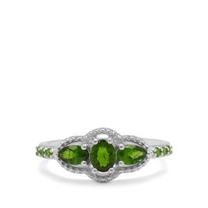 0.85ct Chrome Diopside Sterling Silver Ring 