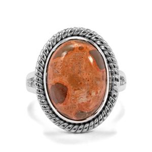 8.57ct Mexican Jasper Sterling Silver Aryonna Ring
