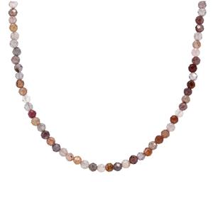 31ct Burmese Multi-Colour Spinel Sterling Silver Beads Necklace