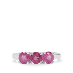 2.10ct Ilakaka Hot Pink Sapphire Sterling Silver Ring (F)