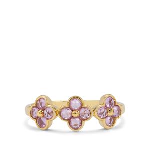 0.95ct Ilakaka Hot Pink Sapphire 9K Gold Ring