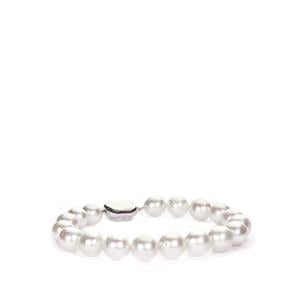 South Sea Cultured Pearl Sterling Silver Graduated Bracelet 