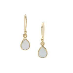 Aquamarine Earrings in Gold Plated Sterling Silver 2.49cts