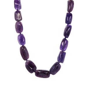 Zambian Amethyst Graduated Necklace in Sterling Silver 396.70cts