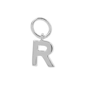 Molte R Letter Charm in Sterling Silver
