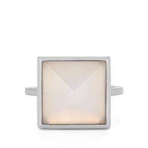 7.35ct White Onyx Sterling Silver Ring
