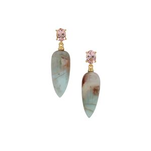 Aquaprase™ & Cherry Blossom™ Morganite Midas Earrings ATGW 33.20cts