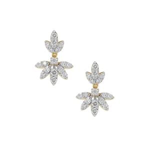1ct Argyle Diamonds 9K Gold Earrings 