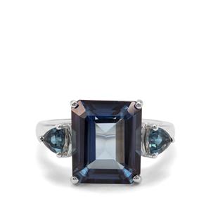 8.68ct Hope & London Blue Topaz Sterling Silver Ring 