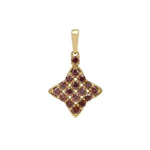 1/2ct Purple Diamonds 9K Gold Pendant 