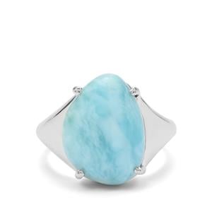 10cts Larimar Sterling Silver Ring 