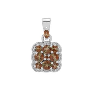 Gouveia Andalusite & White Zircon Sterling Silver Pendant ATGW 1.25cts