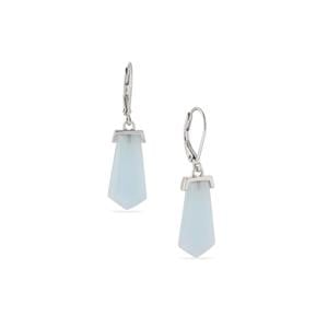 10.78cts Aquamarine Sterling Silver Earrings 