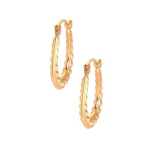 9K Gold Patterned Earrings 0.45g