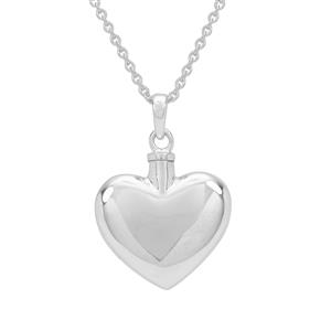 The Eternal Love Heart Perfume Sterling Silver Locket Necklace 