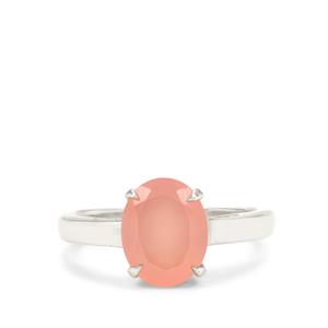 Pink Chalcedony Ring in Sterling Silver 2.50cts