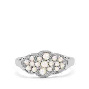 Indonesian Seed Pearl Sterling Silver Ring