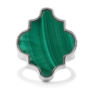 19.51ct Malachite Sterling Silver Ring