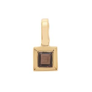Smokey Quartz Pendant in Gold Plated Sterling Silver 0.23ct