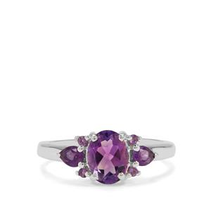 1.50ct Moroccan, African Amethyst Sterling Silver Ring 