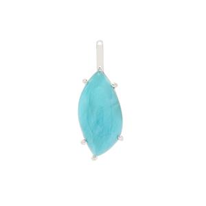 8.80cts Larimar Sterling Silver Pendant 