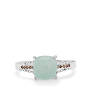 Gem-Jelly™ Aquaprase™ Ring with Champagne Diamond in Sterling Silver 2.50cts