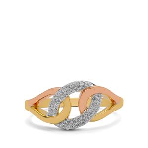 0.25ct Ratanakiri Zircon 9K Gold Ring with Rose & White Plating 
